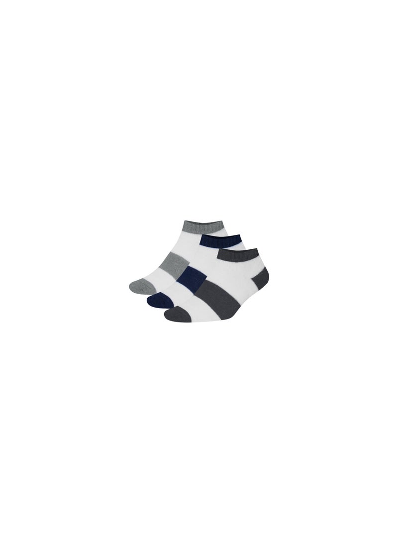 John Gladstone Men's White Assorted  Sneaker Socks – Pack of 3 Comfortable Low-Cut Everyday Socks - Image 2