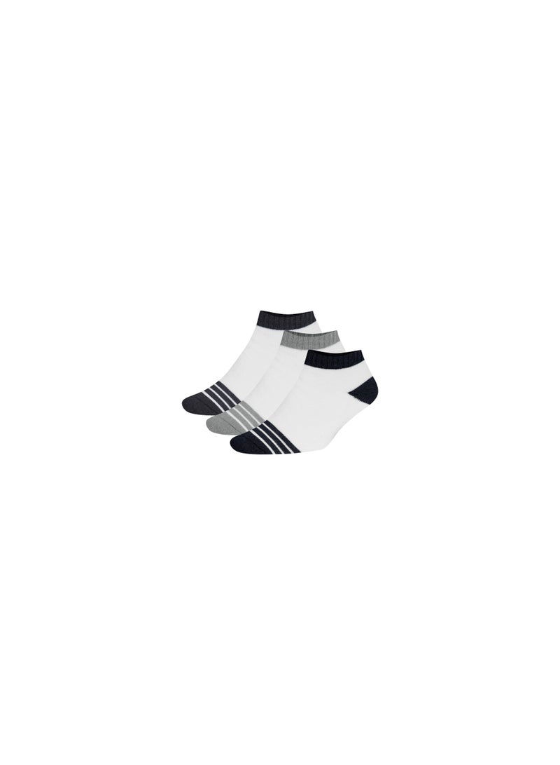 John Gladstone Men's White Assorted  Sneaker Socks – Pack of 3 Comfortable Low-Cut Everyday Socks - Image 3