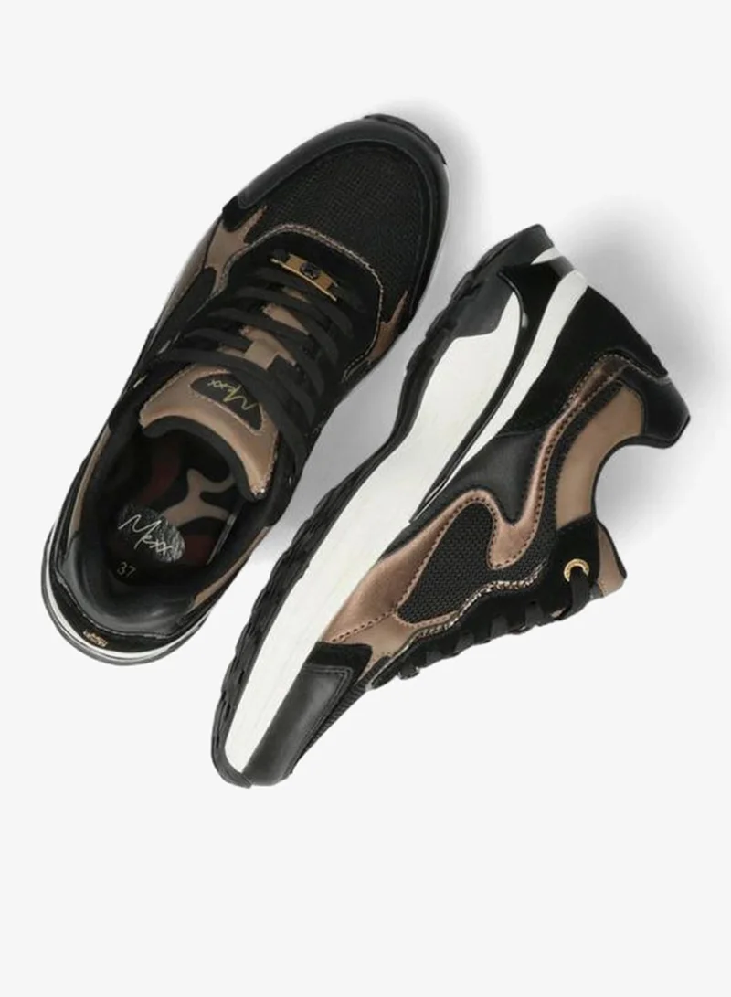 MEXX BLACK Colourblock Lace-Up Sneakers for Women | Best Price UAE