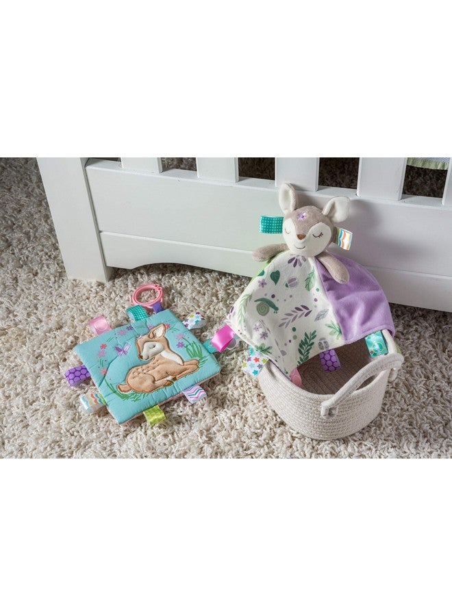 Taggies Soothing Sensory Crinkle Me Toy with Baby Paper and Squeaker, Flora Fawn, 6.5 x 6.5-Inches - Image 2