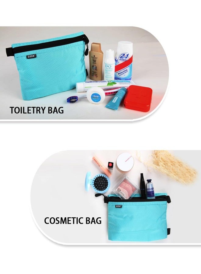 GOX Small Toiletry Bag for Men Bulk Cosmetic Bag Dopp Kit Carry On Zipper Pouch Organization Nylon Small Packing Sack Waterproof - Image 3