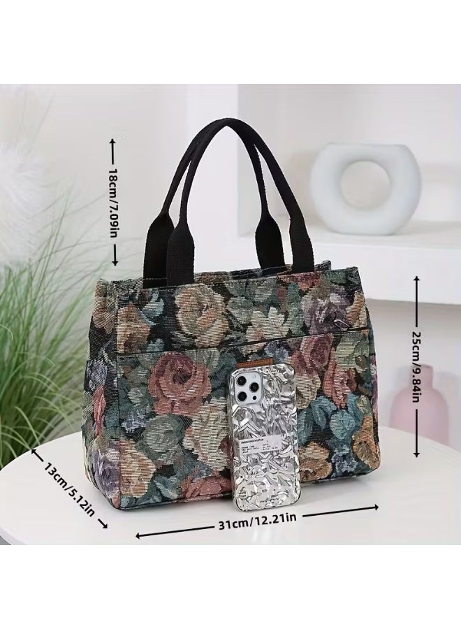 Women's Tote Bag New Product, Thickened Knitted Jacquard Fabric, Tote Bag - Image 5
