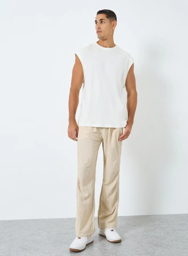 Styli Styli Men Beige Casual Drawstring Pants