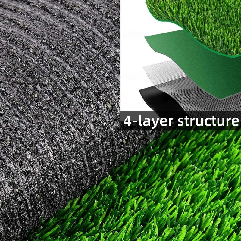 BLUSH & BLOOM 25mm Artificial Grass Mat for Balcony | Green Grass Carpet for Balcony | All-Weather Home and Office Edition (Size - 2 X 5 Feet | Green grass Capet for Balcony) - Image 5