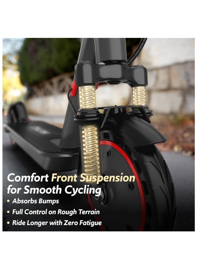 Denzoz Electric Scooter for Adults 550W Motor Front/Dual Suspension 8.5/10" Honeycomb Solid Tires Built-in Side/Turn Lights Maximum Speed 25km/h Light And Easy To Carry - Image 3
