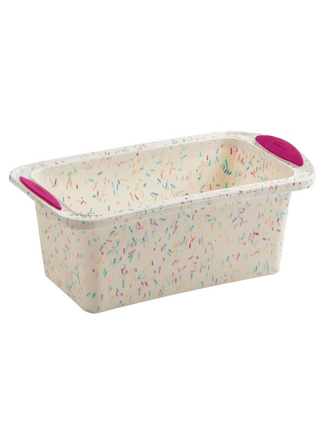 Trudeau 05118555 Structure Loaf Pan Silicone Bakeware, Medium, Confetti White - Image 1