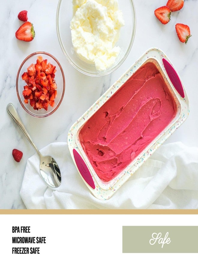 Trudeau 05118555 Structure Loaf Pan Silicone Bakeware, Medium, Confetti White - Image 5