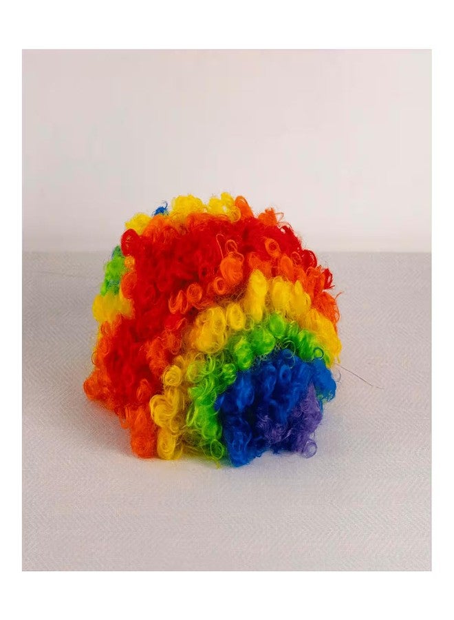 PicFest Curly Hair Wig, Multicolor, Unisex, Free Size, for Fancy Party, Cosplay, Holi, Halloween Celebration - Image 3