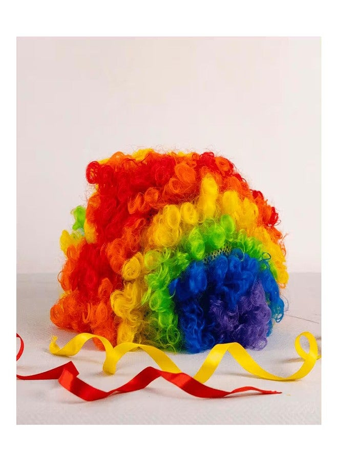 PicFest Curly Hair Wig, Multicolor, Unisex, Free Size, for Fancy Party, Cosplay, Holi, Halloween Celebration - Image 5