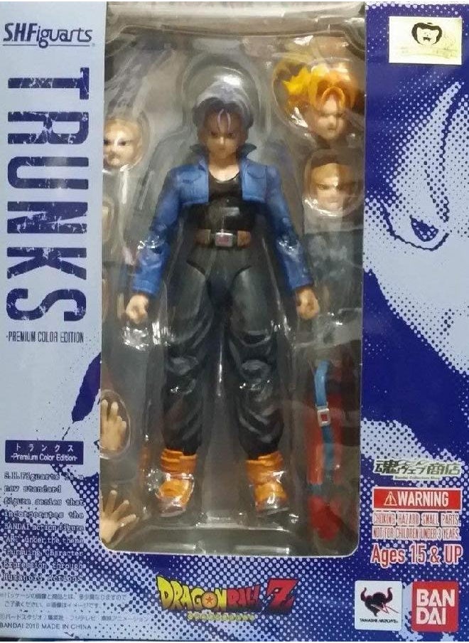 Bandai - Dragon Ball Z Super Saiyan Trunks S.H.Figuarts Premium Color Ver. Action Figure - Image 1