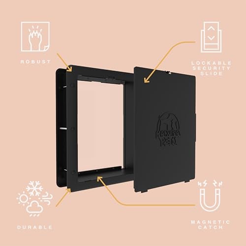 Hakuna Pets Essential Pet Door for Screens, Doors and Walls up to 2.8" Thick, for Dogs up to 20lbs, Small, Black - Image 3