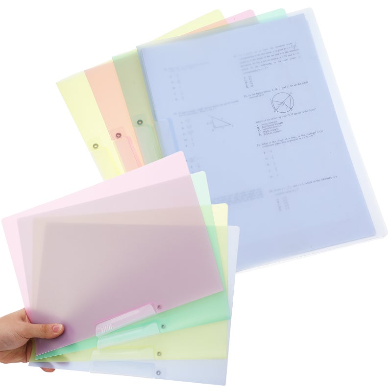 8pcs File Folders A4 Size: Folders with Swing Clip - Report Covers Presentation Binder for School Business Office Supplies - Image 1
