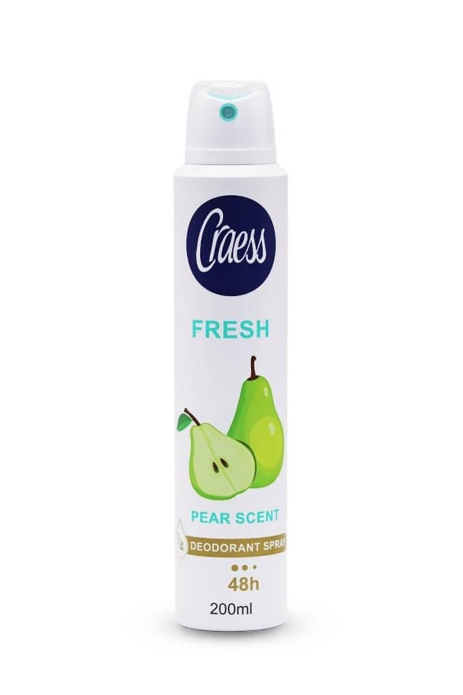 Craess Deodorant Spray Pear Scent 48h Protection  200 ml