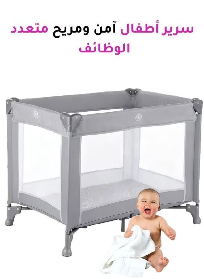 كادي ون سرير و محبس أطفال آمن و مريح مع حواجز شبكية للحفاظ على الأجواء الداخلية أكثر تهوية مصنوع من مواد آمنة لطفلك - Image 2