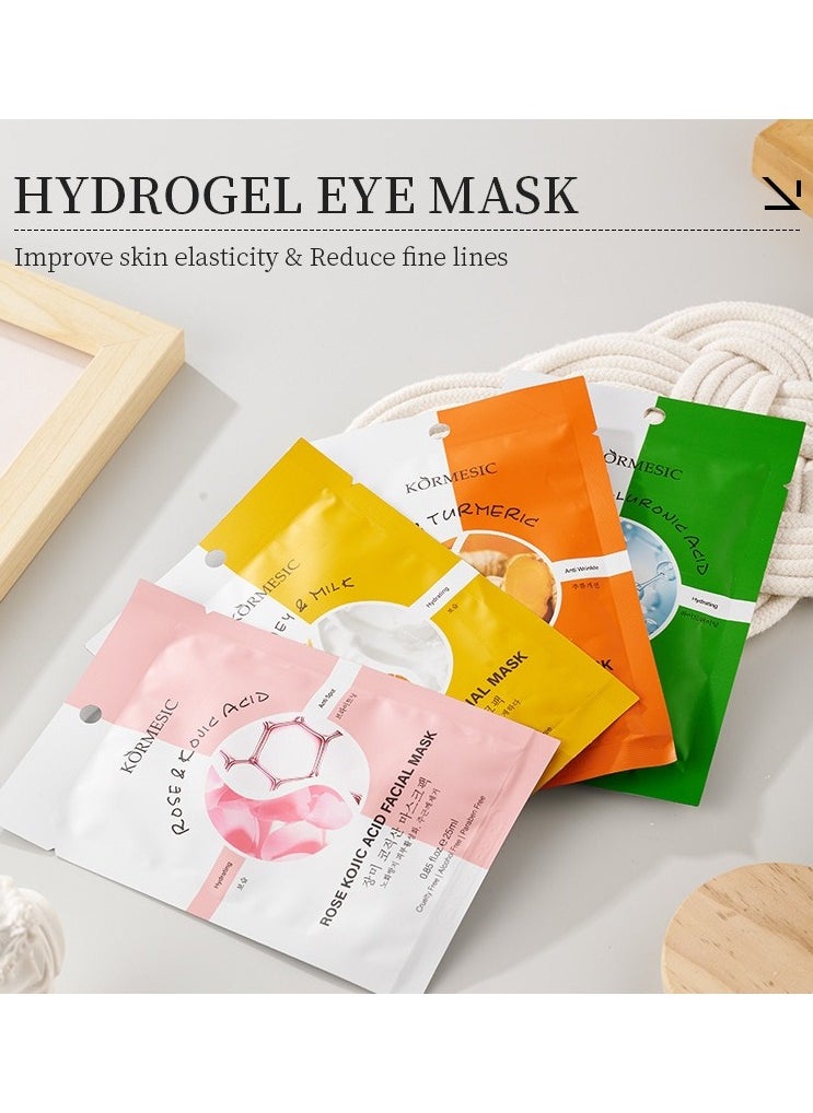 Kormesic - Aloe Hyaluronic Acid Hydrating Face Mask 5 Pieces, 25ml Each - Deep Hydration, Soothing Repair, Suitable for Daily Use - Image 1