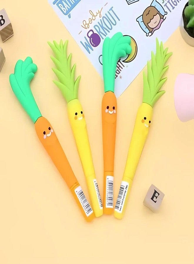 Radhya Accessories Carrot Pineapple Pens for Kids Cute quirky pens for adults pens for office school (Pack of 2) Gel Pens - Image 5