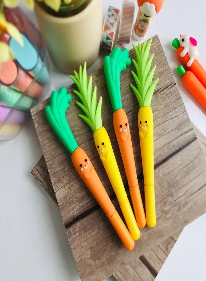 Radhya Accessories Carrot Pineapple Pens for Kids Cute quirky pens for adults pens for office school (Pack of 2) Gel Pens - Image 1