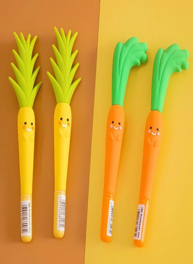 Radhya Accessories Carrot Pineapple Pens for Kids Cute quirky pens for adults pens for office school (Pack of 2) Gel Pens - Image 4