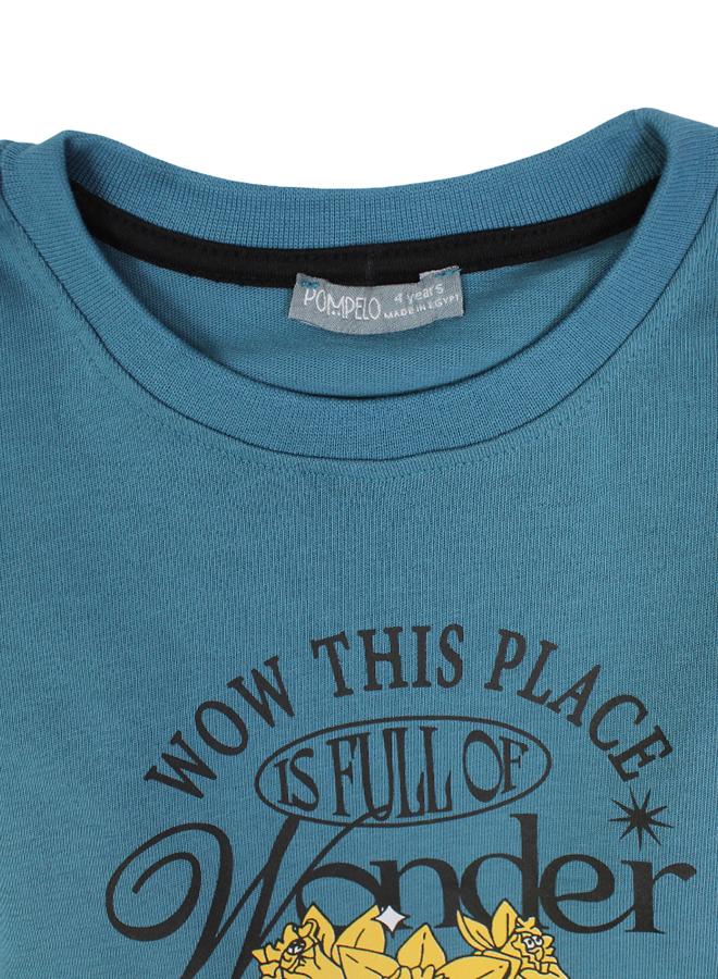 بمبيلو تيشيرت قطني للأولاد – تصميم "واو هذا المكان مليء بالدهشة" - Image 3