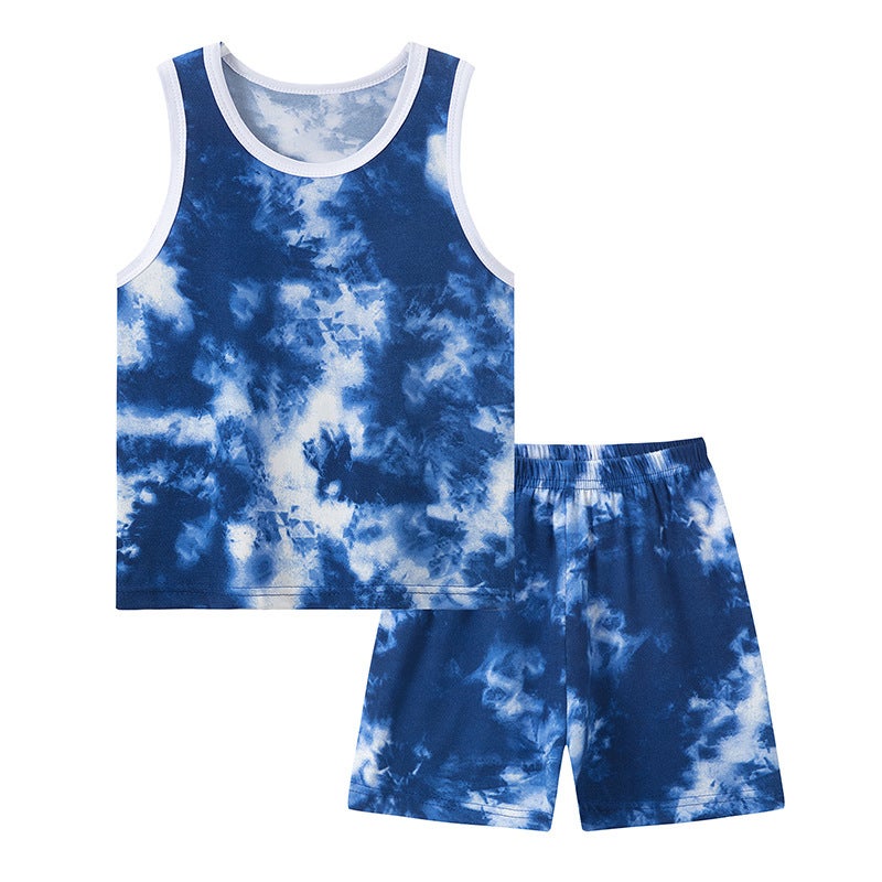 Overseas Export 2-Piece Summer Kidsren'S Fun Printed Vest Suit For Boys And Girls Casual And Handsome Set - Image 5