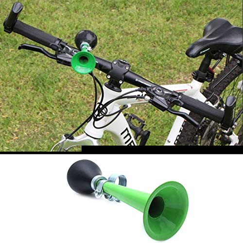 AUTUT ABS Bike Bugle Horn Retro Clown Metal Air with Squeeze Bulb for Bicycle Golf Cart, Green - Image 2