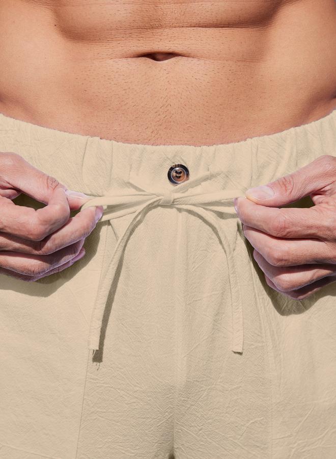 Take Two Solid Drawstring Waist Relaxed Fit Pants - Image 2