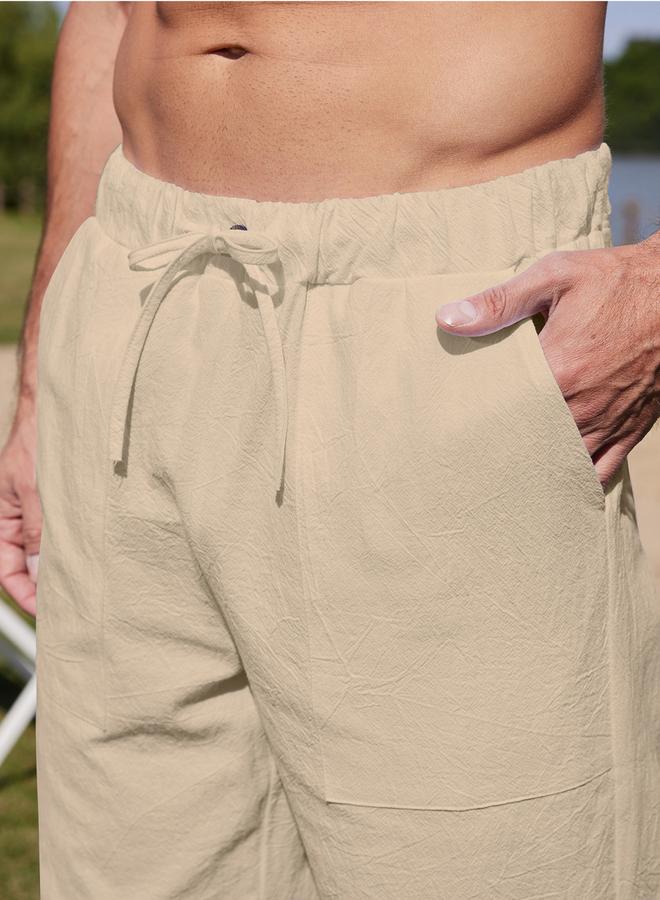 Take Two Solid Drawstring Waist Relaxed Fit Pants - Image 3