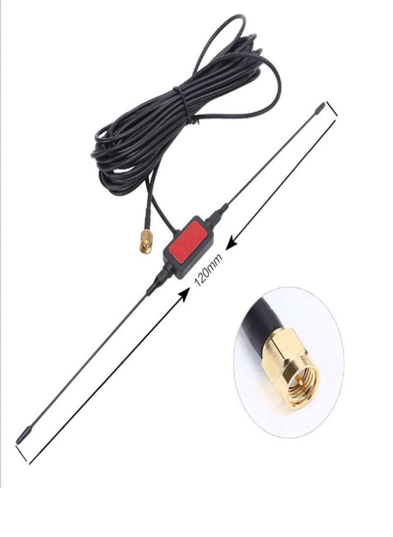 DVB-T/CMMB Car Antenna T-type Digital TV Antenna SMA Male Connector Black  - Image 2