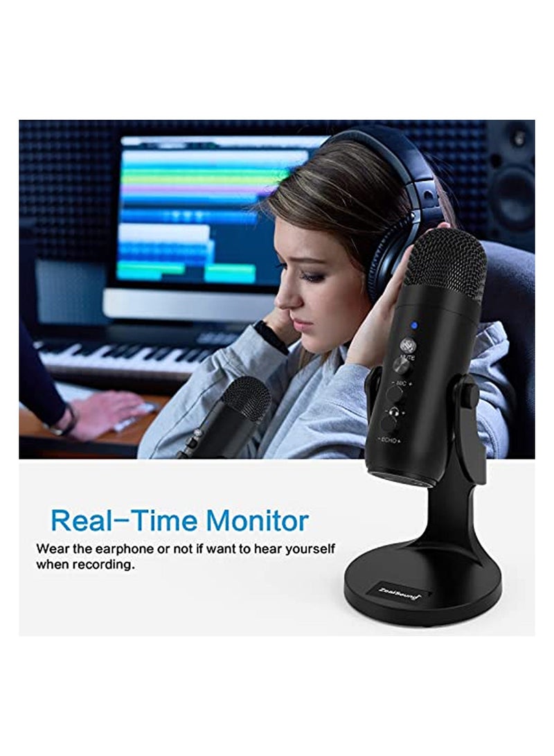 Jmary PW8 Professional Metal Voice Recording USB Condenser Studio And Podcast Recording Gaming Microphones - Image 3