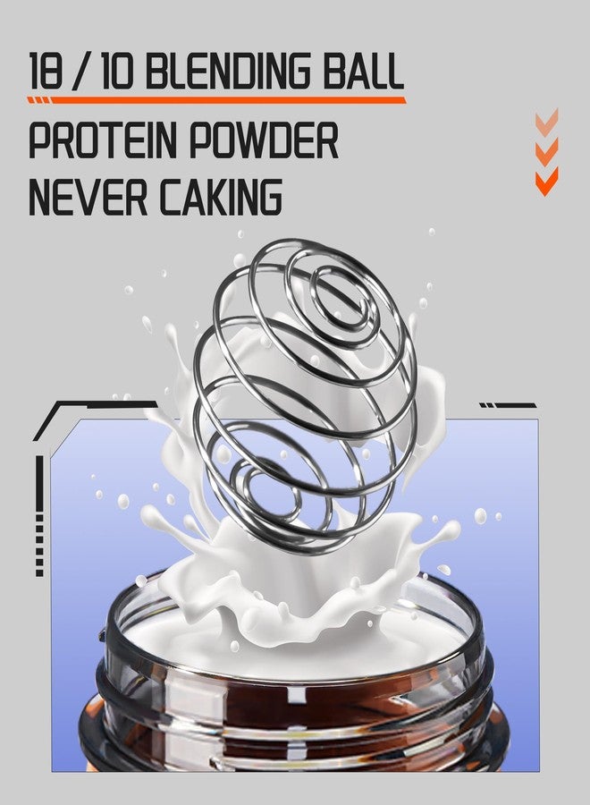 تي ك ك زجاجة خلط البروتين TKK Blender سعة 24 أونصة مع كرة خلط، زجاجة بلاستيكية لخلط البروتين قبل وبعد التمرين، كوب خلط مشروب البروتين، صناعة أمريكية، تريتان، خالية من مادة BPA - Image 3