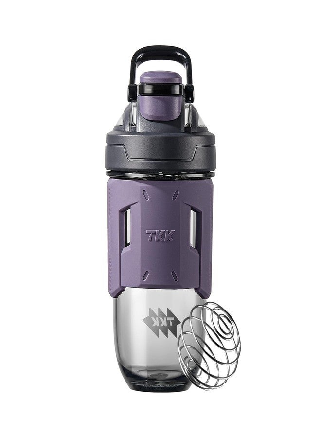 تي ك ك زجاجة خلط البروتين TKK Blender سعة 24 أونصة مع كرة خلط، زجاجة بلاستيكية لخلط البروتين قبل وبعد التمرين، كوب خلط مشروب البروتين، صناعة أمريكية، تريتان، خالية من مادة BPA - Image 1