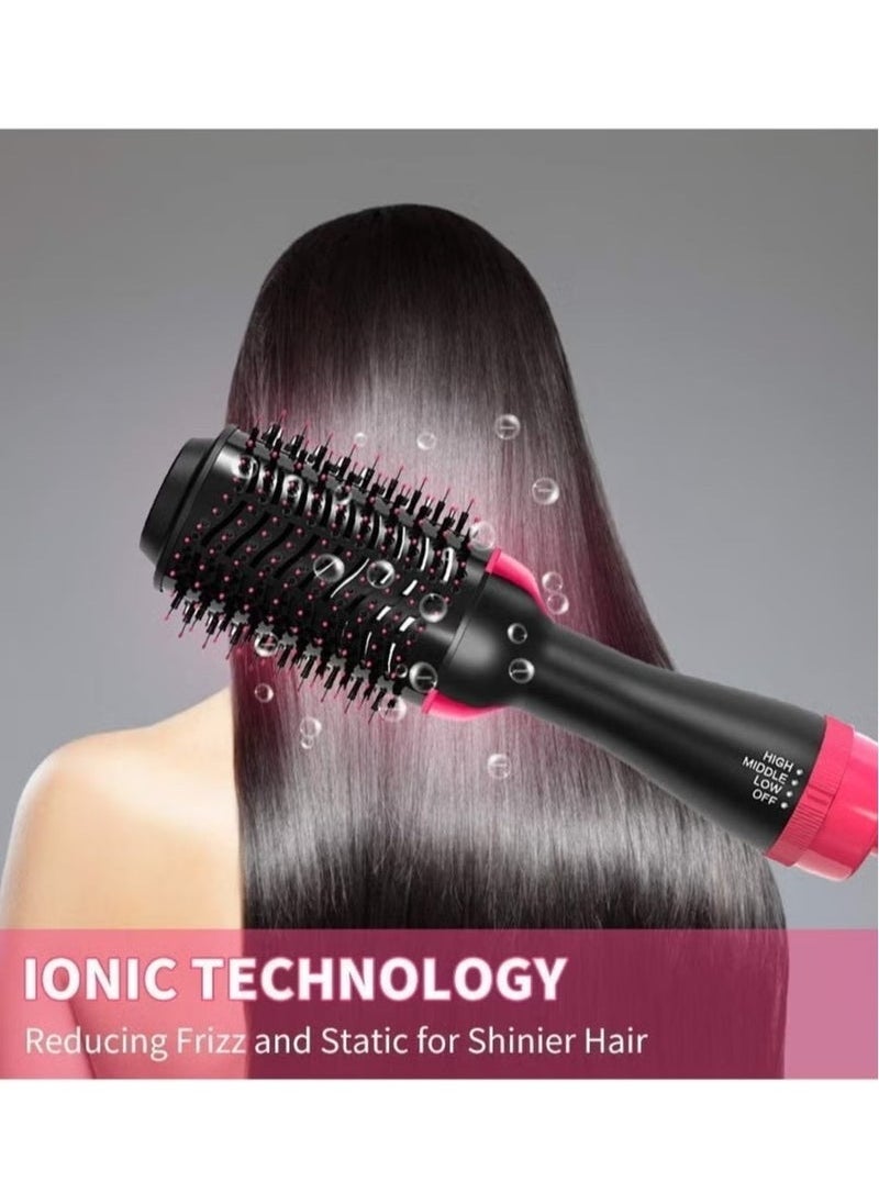 One Step 4-in-1 Professional Hair Dryer Brush – Volumizing Round Blowout Brush with Hair Dryer, Straightener, Curler & Comb Functions – Anti-Frizz Ionic Technology – Salon Styling at Home – Fast Heating – For All Hair Types  - Image 3