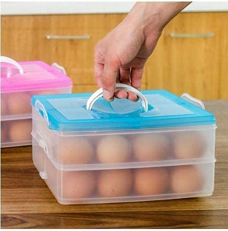 Clyde Kitchen Refrigerator Egg Box Fresh Keeping Box Plastic Portable Food Storage Organizer Transparent Egg Tray Rack EGG BOX 36 GRID  - Image 2
