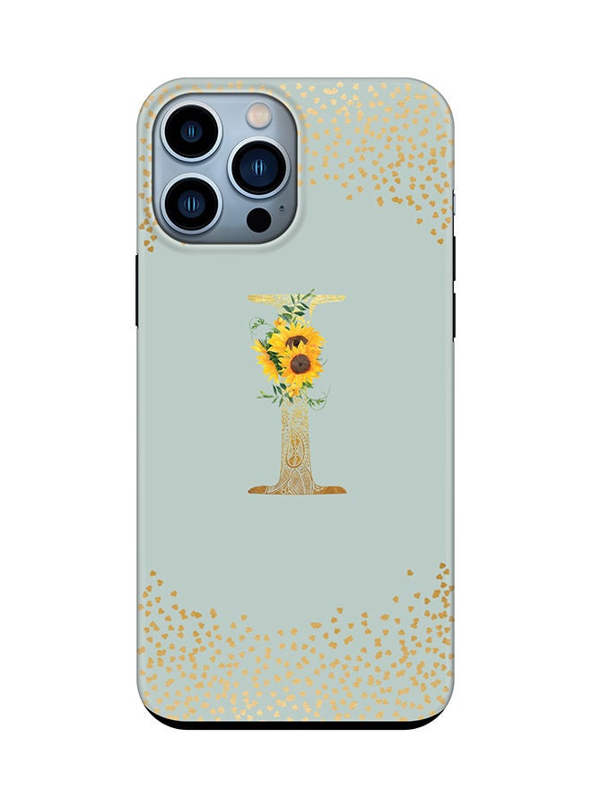Stylizedd Monogram Tough Series for Apple iPhone 13 Pro Max Custom Initials Floral Mandala Pattern Tough Pro Dual Layer hybrid PC inner TPU protection Alphabet- I (Light Green) - Image 1