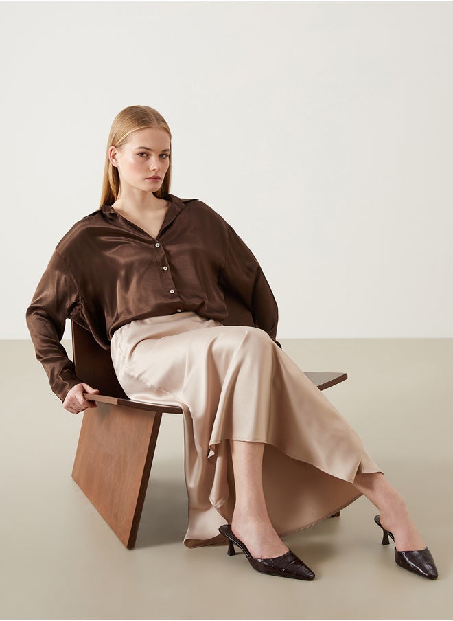 LC WAIKIKI - Elastic Waist Satin Women's Skirt - Image 1