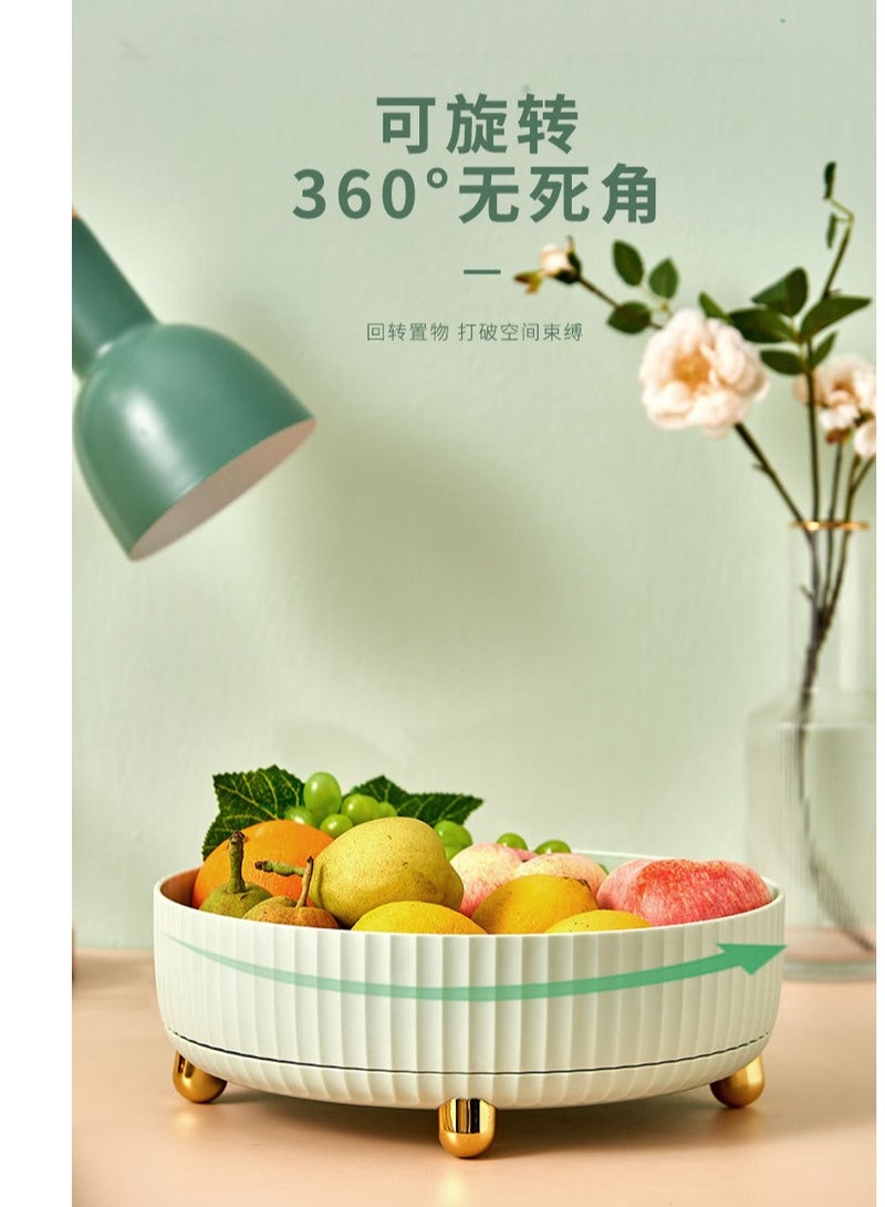 KHAJUL 360° Rotating Storage Tray, Makeup Perfume Organizer,Cosmetic Skincare Tray  with Large Capacity(Green) - Image 4