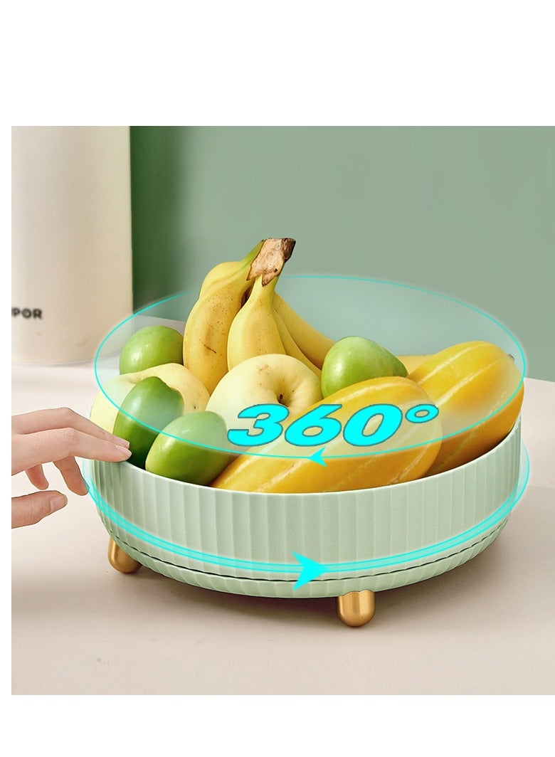 KHAJUL 360° Rotating Storage Tray, Makeup Perfume Organizer,Cosmetic Skincare Tray  with Large Capacity(Green) - Image 3