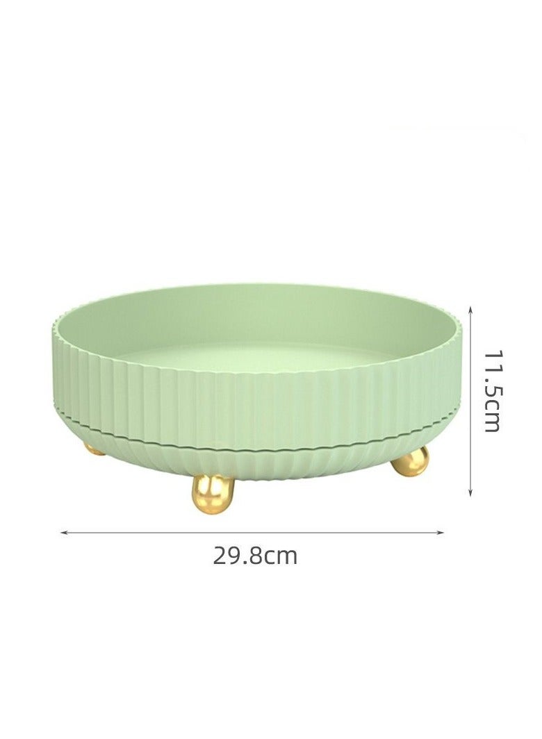 KHAJUL 360° Rotating Storage Tray, Makeup Perfume Organizer,Cosmetic Skincare Tray  with Large Capacity(Green) - Image 2