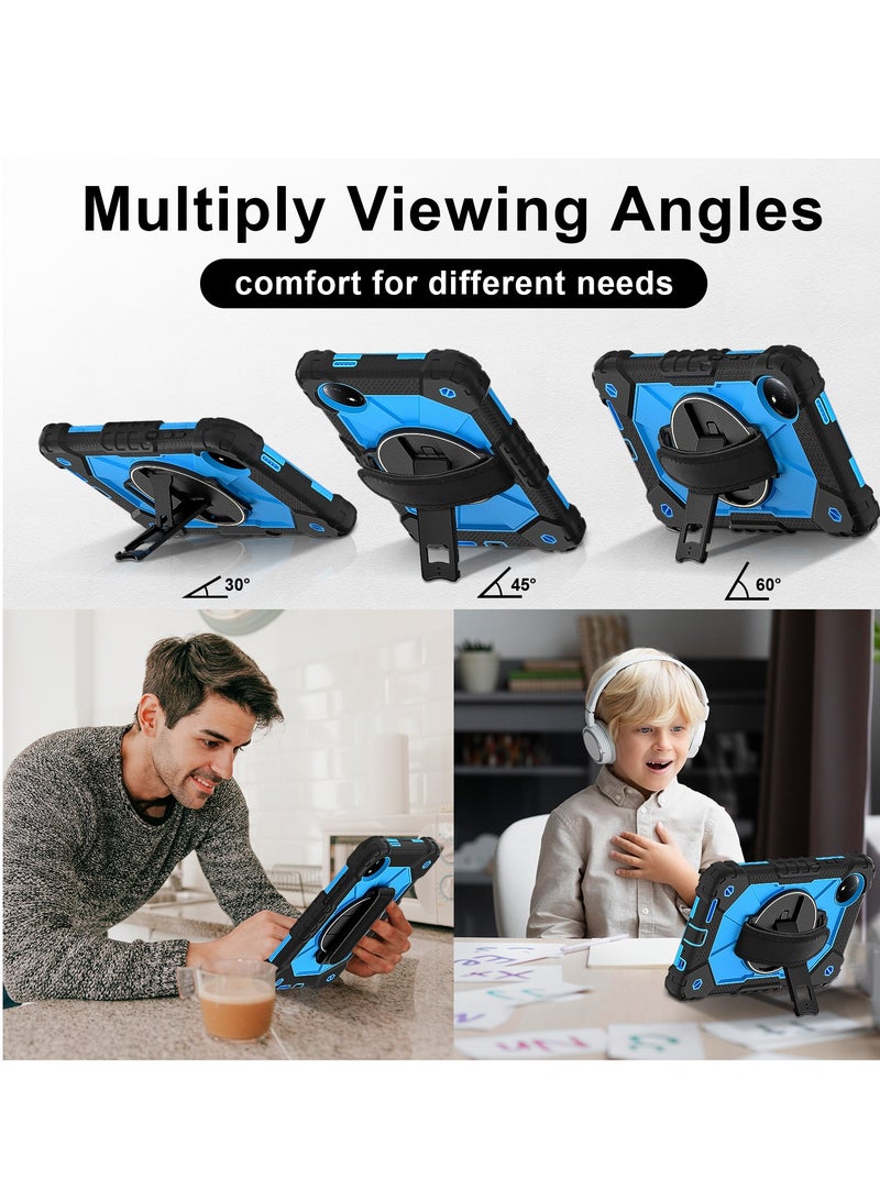 general Applicable to 2024 new Redmi pad SE 8.7" tablet with pen slot protective cover Redmi shoulder strap tablet case (black and blue) - Image 4