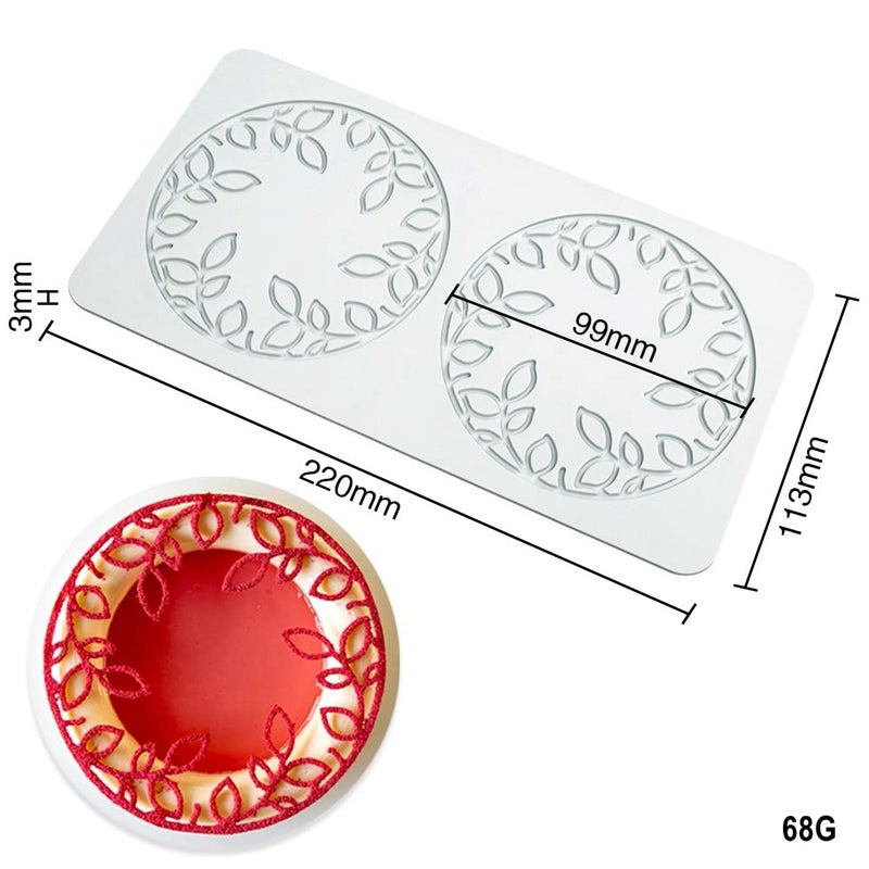 TUKE Hollow Leaf Silicone Mold Chocolate Candy 3D Hollow Leaf Candy Mold Food Cooking Meals Decorations Fondant Mold Polymer Clay Molds (Leaf Ring O_8.8x4.52x0.12inch) - Image 3