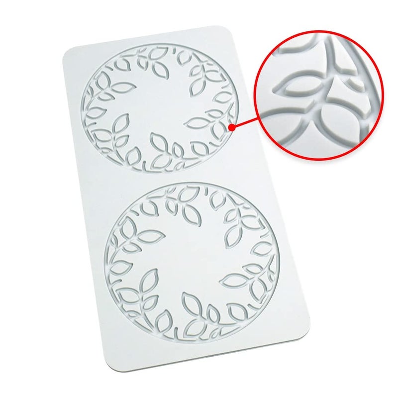 TUKE Hollow Leaf Silicone Mold Chocolate Candy 3D Hollow Leaf Candy Mold Food Cooking Meals Decorations Fondant Mold Polymer Clay Molds (Leaf Ring O_8.8x4.52x0.12inch) - Image 4