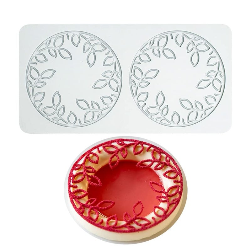 TUKE Hollow Leaf Silicone Mold Chocolate Candy 3D Hollow Leaf Candy Mold Food Cooking Meals Decorations Fondant Mold Polymer Clay Molds (Leaf Ring O_8.8x4.52x0.12inch) - Image 2