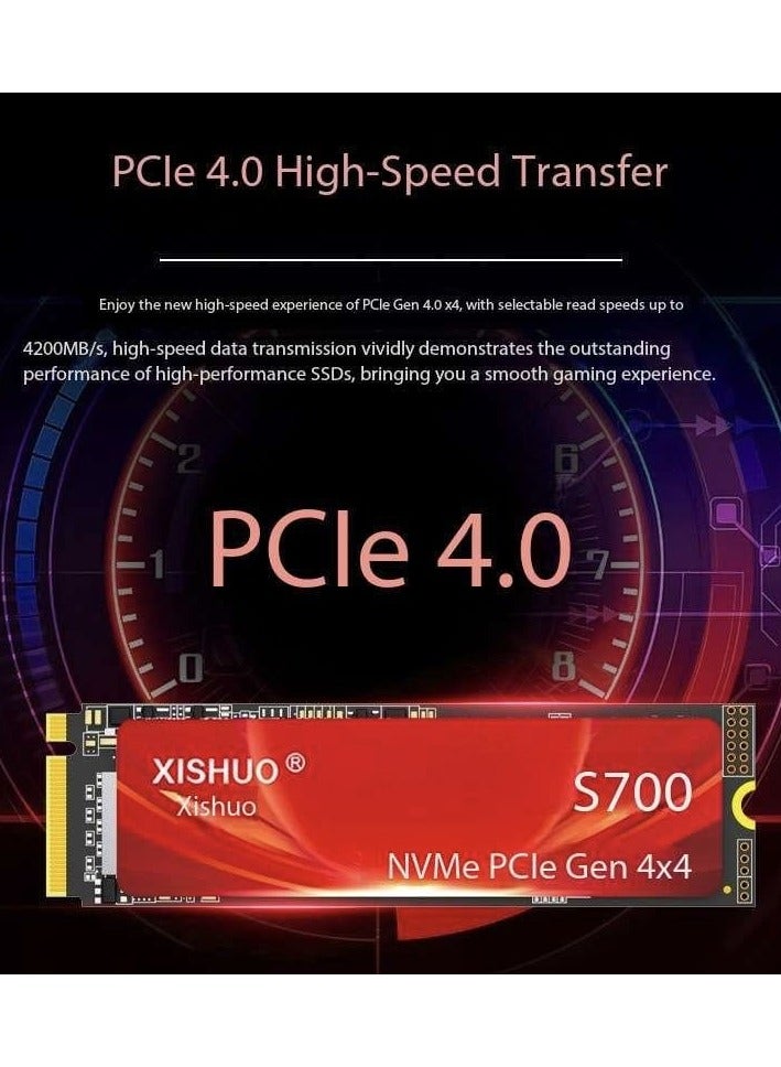 XISHUO Sam S700 512GB NVMe M.2 2280 SSD – PCIe Internal Solid State Drive for Laptop  Desktop PC - Image 5