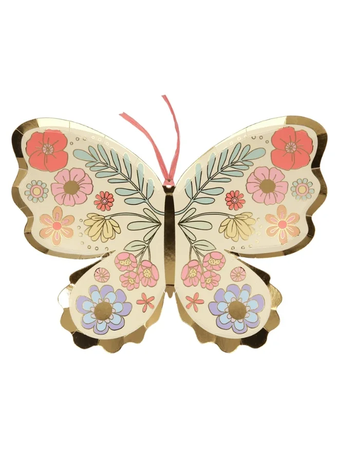 Meri Meri Floral Butterfly Plates