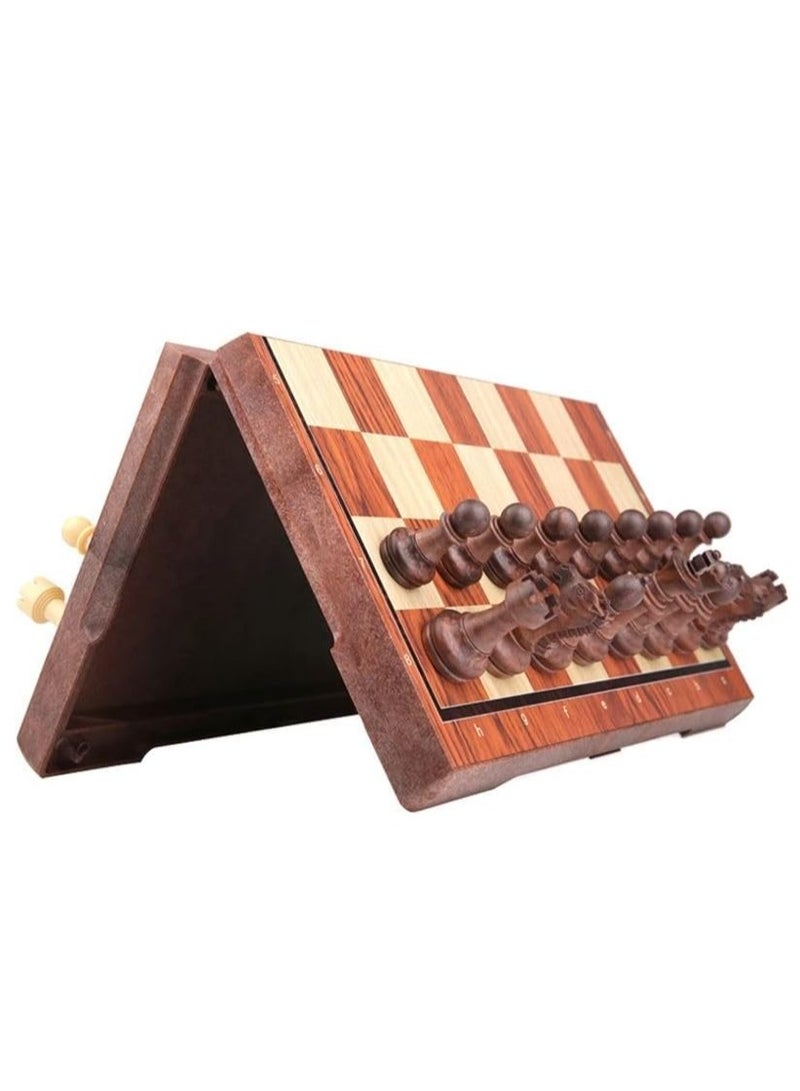 Rubik لعبة الشطرنج المغناطيسية، لوحة شطرنج قابلة للطي للتخزين المحمول للأطفال/الأولاد/البالغين أفضل هدية (صغيرة، 24.5 × 21.5 سم) - Image 2