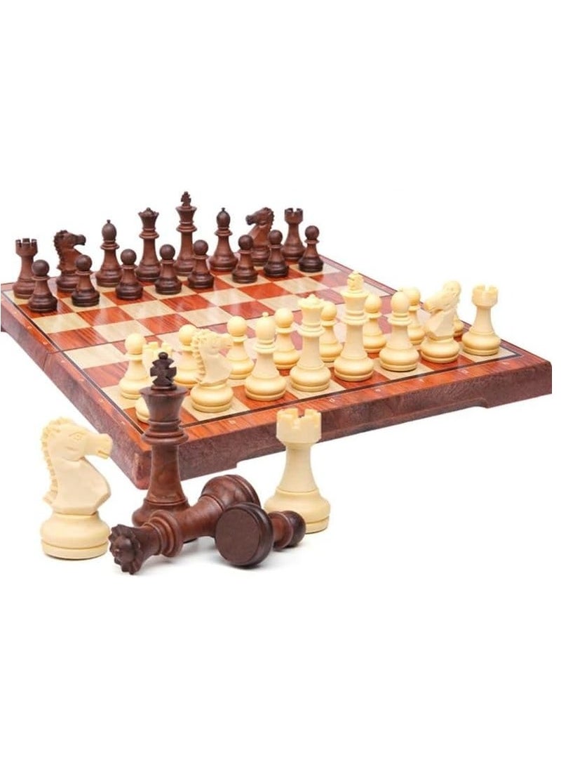 Rubik لعبة الشطرنج المغناطيسية، لوحة شطرنج قابلة للطي للتخزين المحمول للأطفال/الأولاد/البالغين أفضل هدية (صغيرة، 24.5 × 21.5 سم) - Image 3