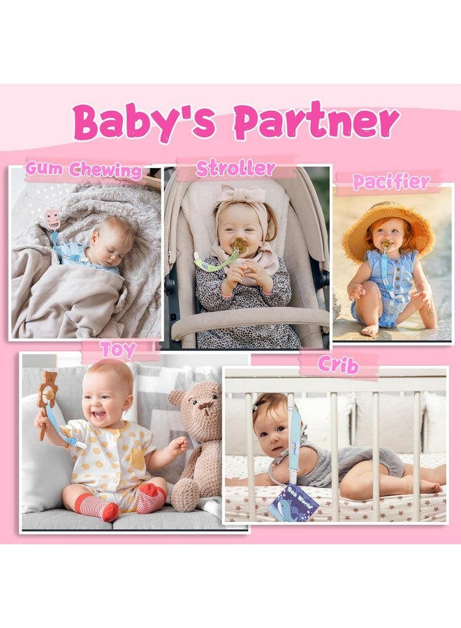 babygoal Floral Pacifier Clips, 6 Pack Binky Paci Holder Clips And Leash For Boys And Girls Fits For Most Pacifier, Binkie Styles & Baby Teethers & Toys And Gift 6Ps16 - Image 5