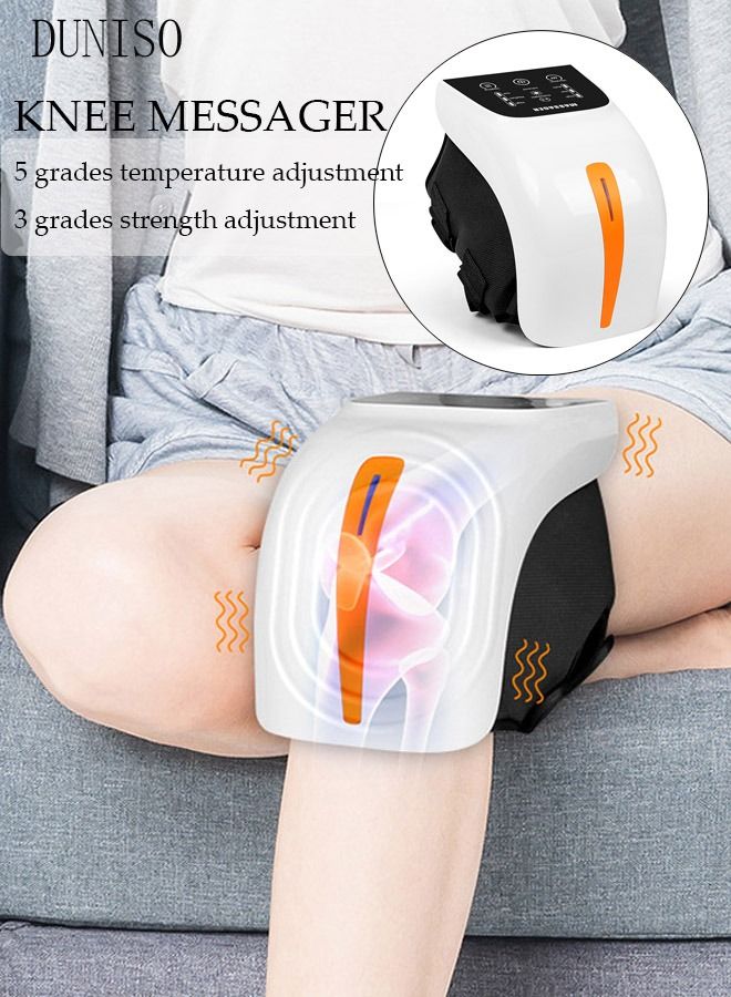 DUNISO Upgraded Cordless Knee Massager Infrared Heat and Vibration Knee Pain Relief for Swelling Stiff Joints Stretched Ligament and Muscles Injurie - Image 1