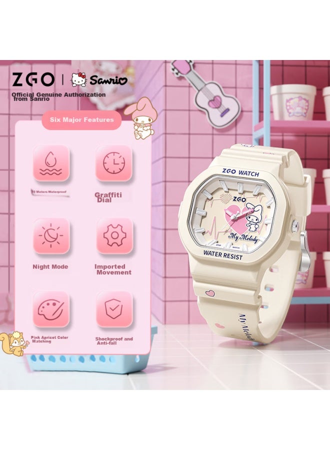 Zgo Watch For Women, Students, Middle And Elementary School Students, Waterproof, Stylish Digital Watch, Sanrio Gift, 356 - Image 2