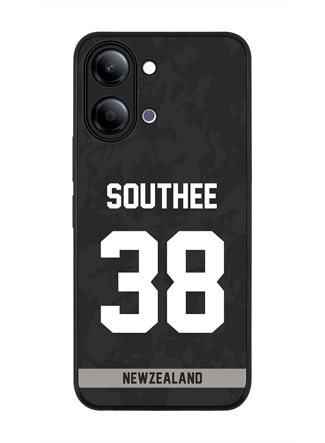 Stylizedd For vivo Y05 4G / Y6t 5G Case,Slim fit Camera Protection, Shockproof Thin Phone cover  - New Zealand Tim Southee, Jersey No 38 - Image 1